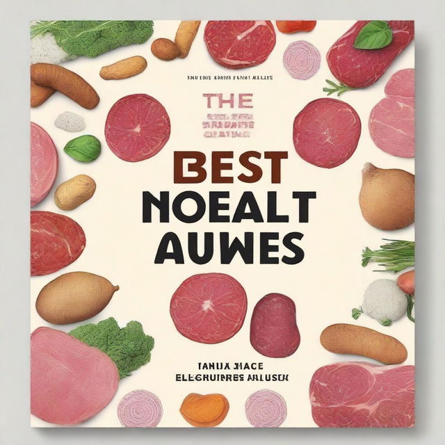 Create a book cover for the title 'The Best Meat Alternatives' displayed in bold, modern font, with each word on a separate line