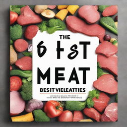 Create a book cover for the title 'The Best Meat Alternatives' displayed in bold, modern font, with each word on a separate line