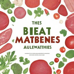 Create a book cover for the title 'The Best Meat Alternatives' displayed in bold, modern font, with each word on a separate line