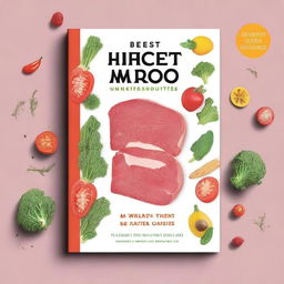 A book cover design with the title 'Best Substitutes For Meat'
