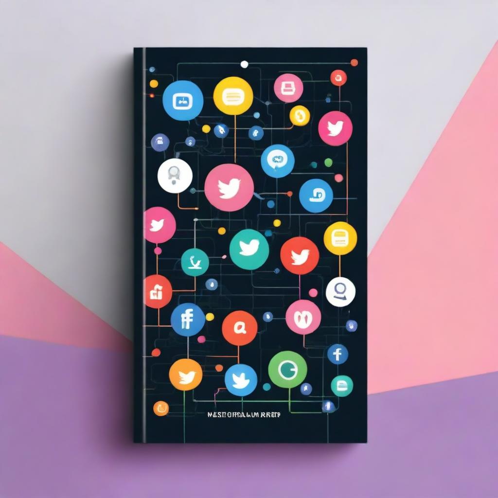 A vibrant and engaging book cover about social media networks