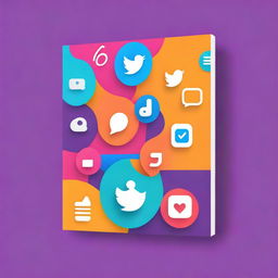 A vibrant and engaging book cover about social media networks