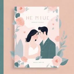 Create a book cover featuring a couple in a romantic setting, inspired by the art style of Baicanggg