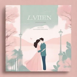 Create a book cover featuring a couple in a romantic setting, inspired by the art style of Baicanggg