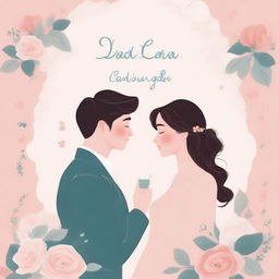 Create a book cover featuring a couple in a romantic setting, inspired by the art style of Baicanggg