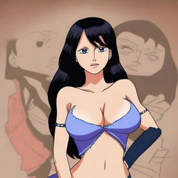 A detailed illustration of Nico Robin from One Piece, depicted in her post-timeskip appearance