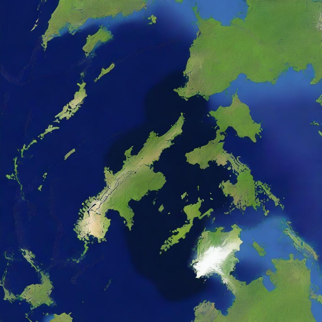 A detailed view of the Philippines from outer space, highlighting the archipelago's unique geography and natural beauty