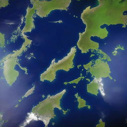 A detailed view of the Philippines from outer space, highlighting the archipelago's unique geography and natural beauty