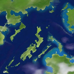 A detailed view of the Philippines from outer space, highlighting the archipelago's unique geography and natural beauty