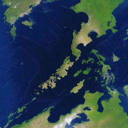 A detailed view of the Philippines from outer space, highlighting the archipelago's unique geography and natural beauty