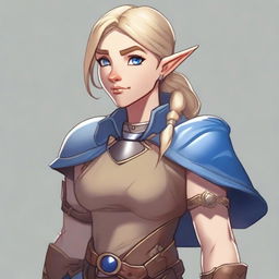 A Dungeons & Dragons character who is a female half-dwarf, half-elf