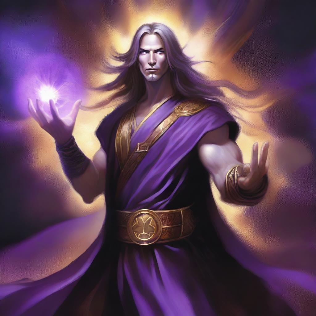 A white-skinned sorcerer with long, obscure hair and a light star on his forehead