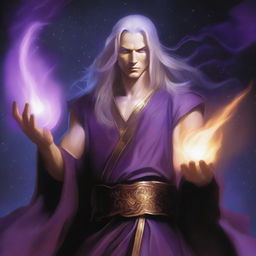 A white-skinned sorcerer with long, obscure hair and a light star on his forehead