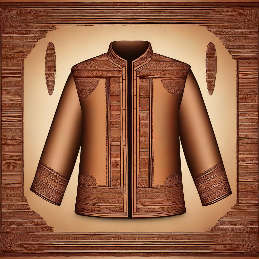 A detailed illustration of traditional Indian leather garments