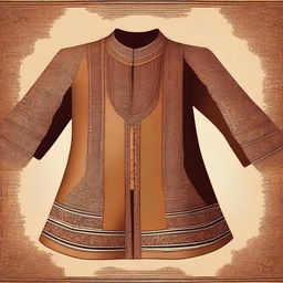 A detailed illustration of traditional Indian leather garments