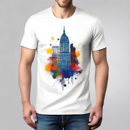 Create a stylish and modern T-shirt design that is visually appealing and suitable for all ages