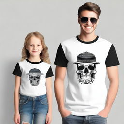 Create a stylish and modern T-shirt design that is visually appealing and suitable for all ages