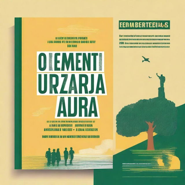 Create a book cover with the theme: 'APOSENTADORIA SEM FRONTEIRAS: O CAMINHO DO IMIGRANTE BRASILEIRO NOS EUA PARA O INSS'