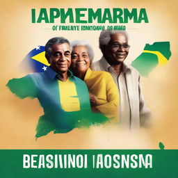 Create a book cover with the theme: 'APOSENTADORIA SEM FRONTEIRAS: O CAMINHO DO IMIGRANTE BRASILEIRO NOS EUA PARA O INSS'