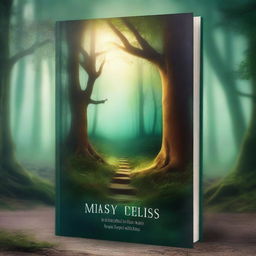 Create a captivating book cover featuring a mysterious forest with a hidden path