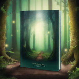 Create a captivating book cover featuring a mysterious forest with a hidden path