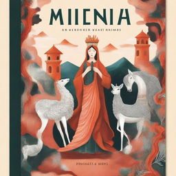 A captivating book cover for a collection of stories related to the seven fine arts