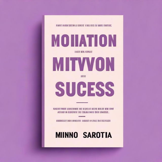 Create a book cover titled 'Motivation: The Journey to Success'