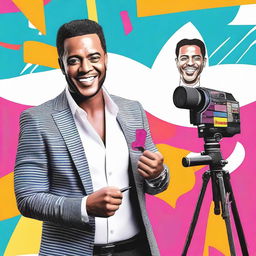 Create an image featuring Alofoke Santiago Matias, a well-known media personality and influencer