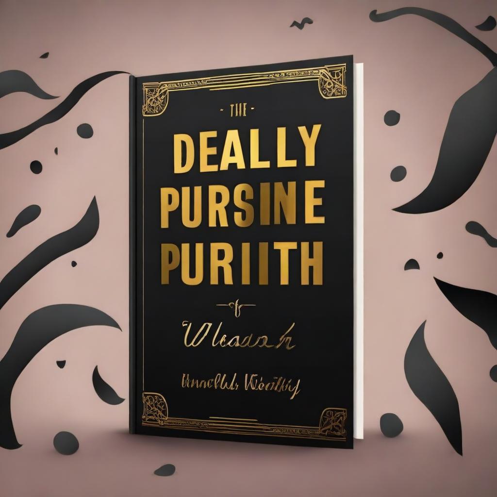 Design a book cover with the title 'The Deadly Pursuit Of Wealth' and the author's name 'Haseeb Asel'