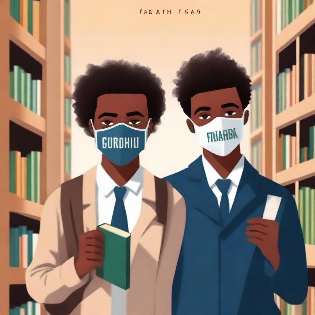 A captivating book cover featuring two high school students who are academic rivals