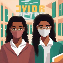 A captivating book cover featuring two high school students who are academic rivals