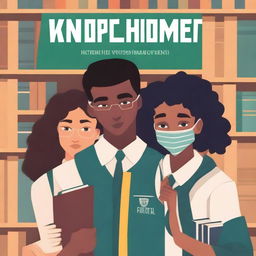 A captivating book cover featuring two high school students who are academic rivals