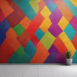 A highly detailed, texturized wall with vibrant and varied colors