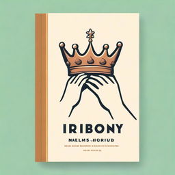 An animated-style book cover illustration showing two different hands reaching down to take a crown that is positioned below them