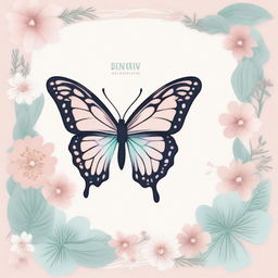 A beautiful and aesthetic cover page featuring a delicate butterfly