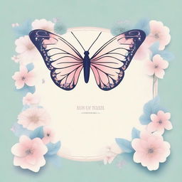 A beautiful and aesthetic cover page featuring a delicate butterfly