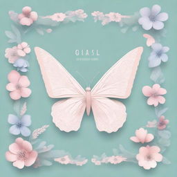 A beautiful and aesthetic cover page featuring a delicate butterfly