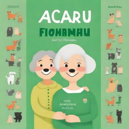 Create a book cover titled 'Acaju e Filomena'