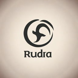 Design a logo featuring the word 'Rudra'