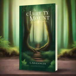 A detailed and captivating book cover featuring an enchanting forest with a mysterious path leading into the unknown