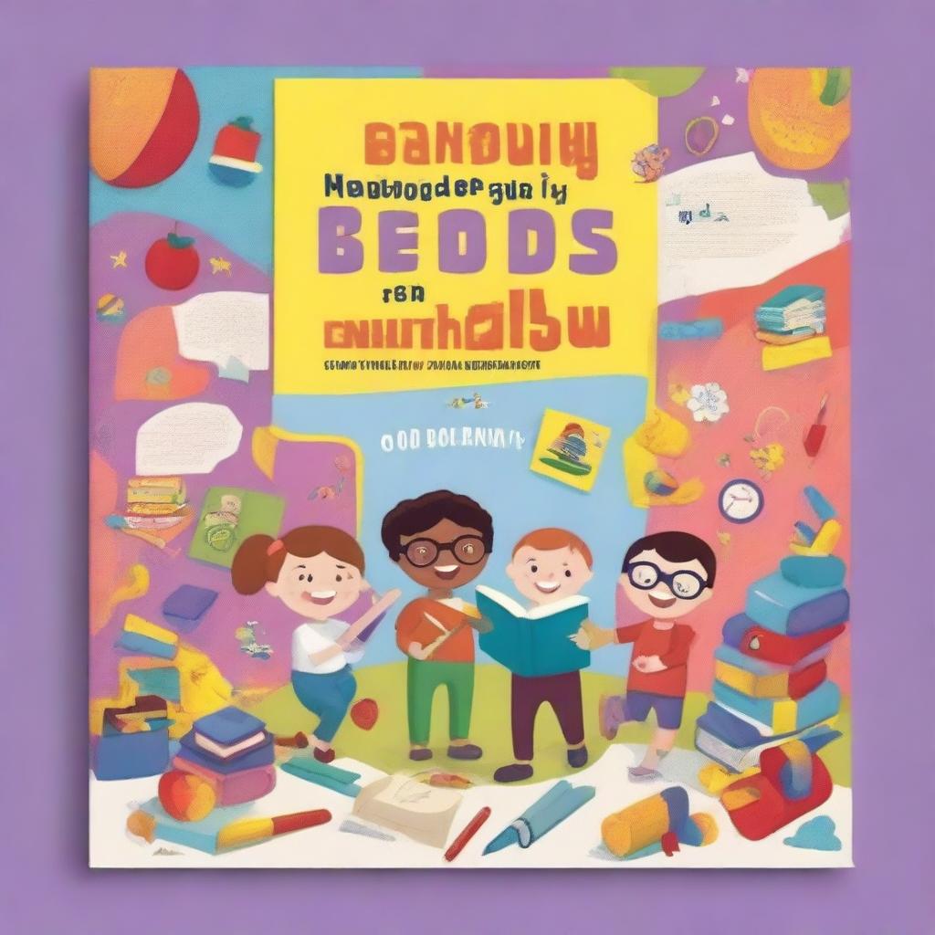 Create a colorful and engaging book cover for a children's study book