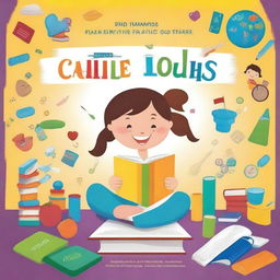 Create a colorful and engaging book cover for a children's study book