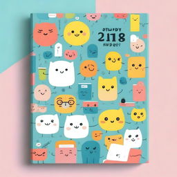 A cute study book cover featuring bright colors and adorable characters