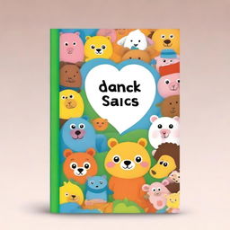 Create a cute school book cover for kids