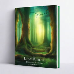 Create a captivating book cover featuring a mystical forest with a hidden ancient temple