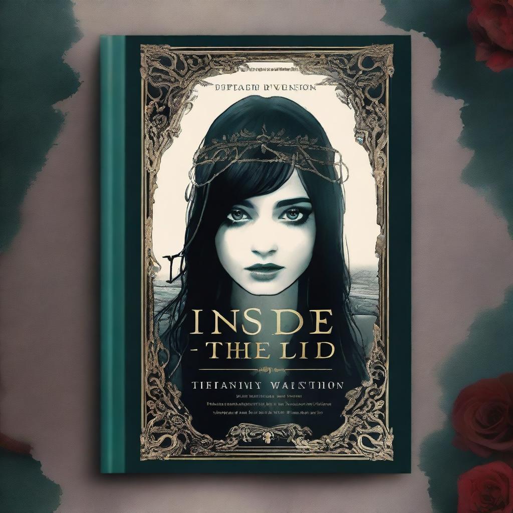 Create a book cover titled 'Inside the Lid' by Tiffany Watson, inspired by the style of Rich Vozi's 'All Dead