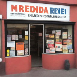 A vibrant and inviting storefront for 'MI Tienda', a cell phone repair shop