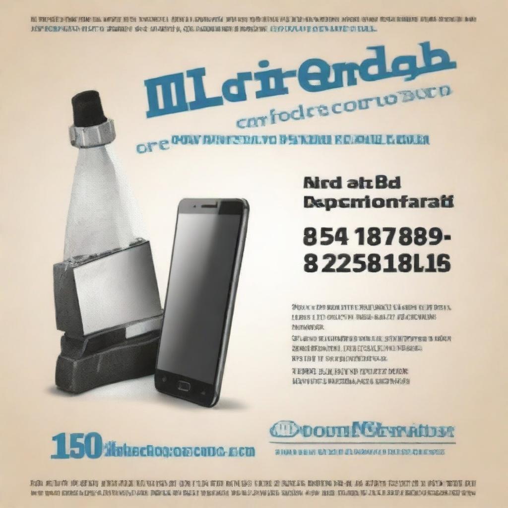 An advertisement for MI Tienda, a cell phone repair shop