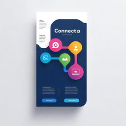 Design a cover page for a social networking platform named 'Connectza'