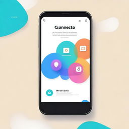 Design a cover page for a social networking platform named 'Connectza'